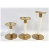 Image 1 : 3 GOLD AND WHITE IKEA CANDLEHOLDERS
