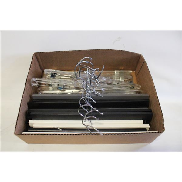 HANGERS- BOX LOT ASSORTED