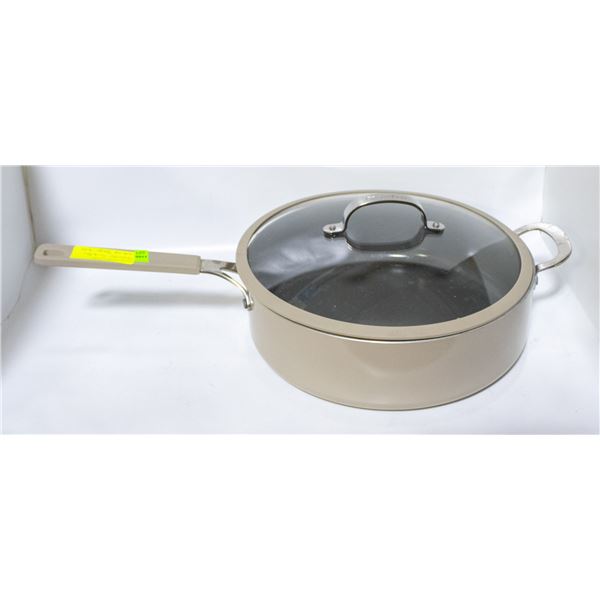 GREENPAN SAUTE PAN WITH LID BEIGE - 6.2L / 6.5QT