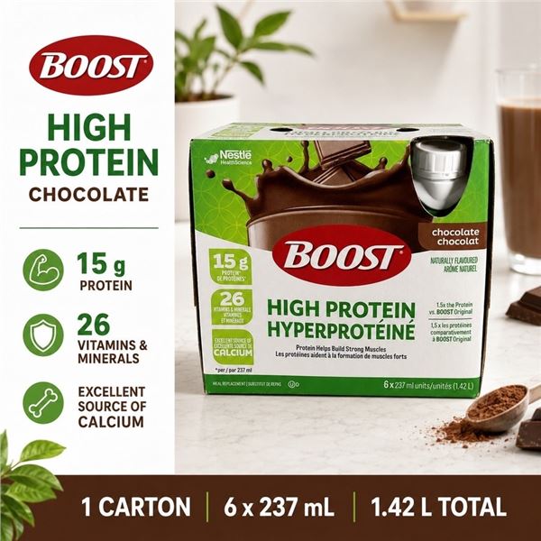 BOOST HIGH PROTEIN CHOCOLATE 6PK BB 09/10