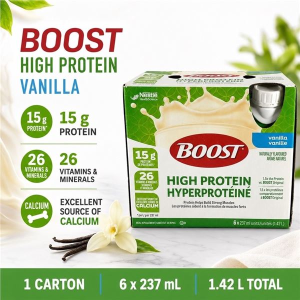 BOOST HIGH PROTEIN VANILLA 6PK BB 08/26