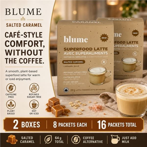 2 BLUME SALTED CARAMEL LATTE 8PK BB 03/26