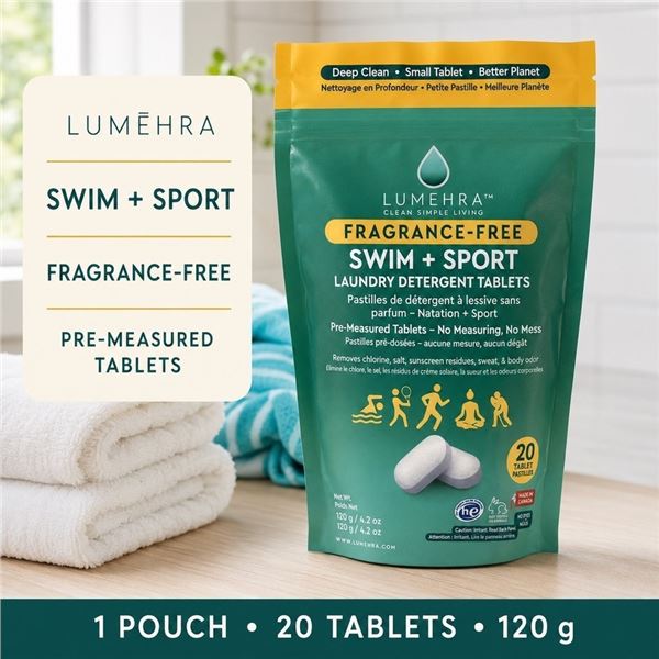 LUMEHRA SWIM + SPORT 20 LAUNDRY TABLETS
