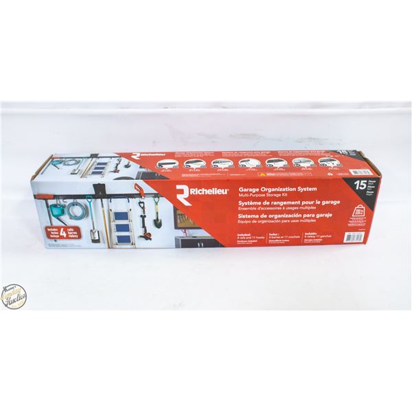 NEW 15PC GARAGE ORGANIZATION SYSTEM