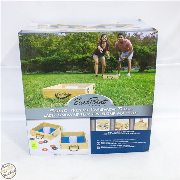 SOLID WOOD WASHER TOSS GAME