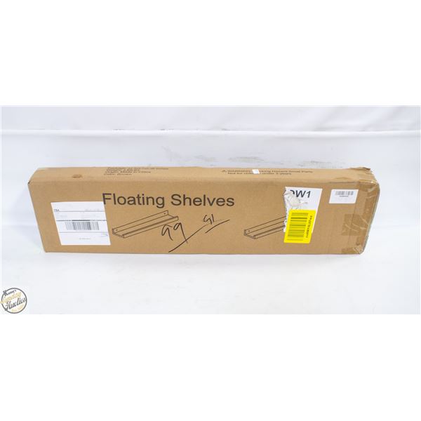 NEW 2PCS BROWN 24" FLOATING SHELVES