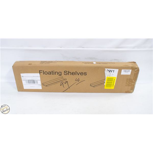 NEW 2PCS BROWN 24" FLOATING SHELVES