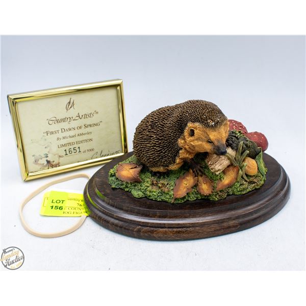 VINTAGE COUNTRY ARTIST HEDGEHOG FIGURINE WITH