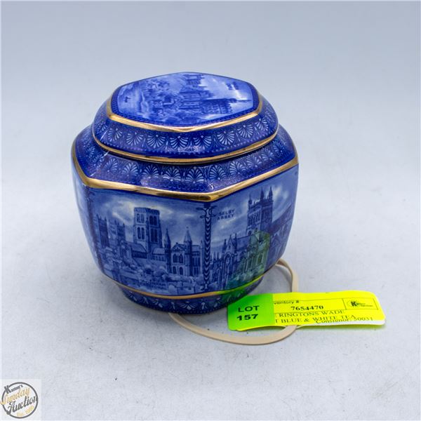 VINTAGE RINGTONS WADE COLBALT BLUE & WHITE TEA