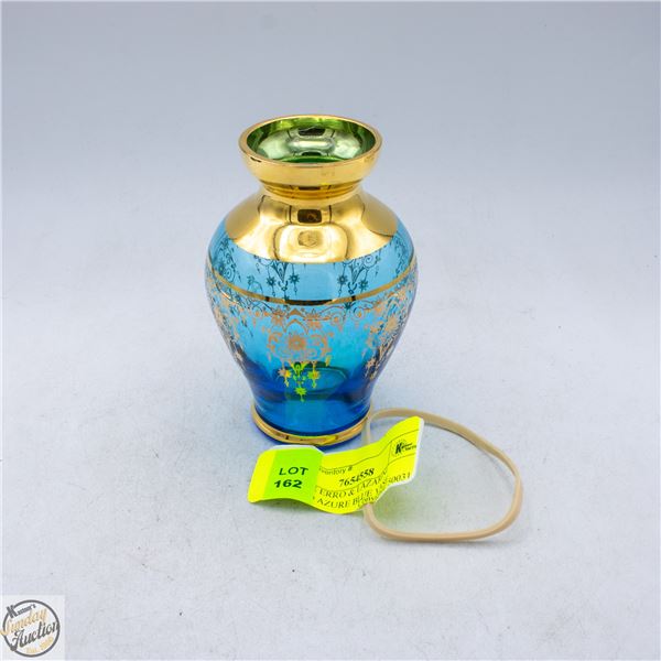 VINTAGE ERRO & LAZARINI MURANO AZURE BLUE VASE