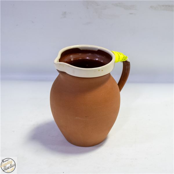 VINTAGE TERRACOTTA JUG ROYAL BARUM WARE ENGLAND