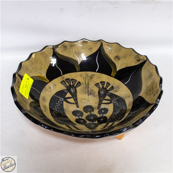 HAND PAINTED MEXICAN TALAVERA POTTERY BOWL