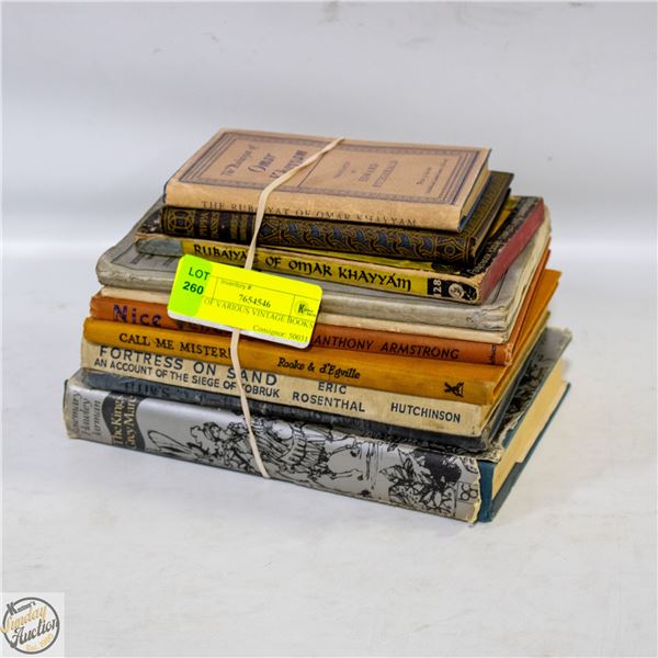 LOT OF VARIOUS VINTAGE BOOKS