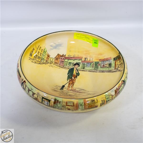 VINTAGE ROYTAL DOULTON DICKENSWARE "POOR JOE" BOWL