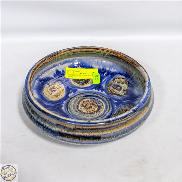 STONEWARE DECORTIVE GLAZED BOWL