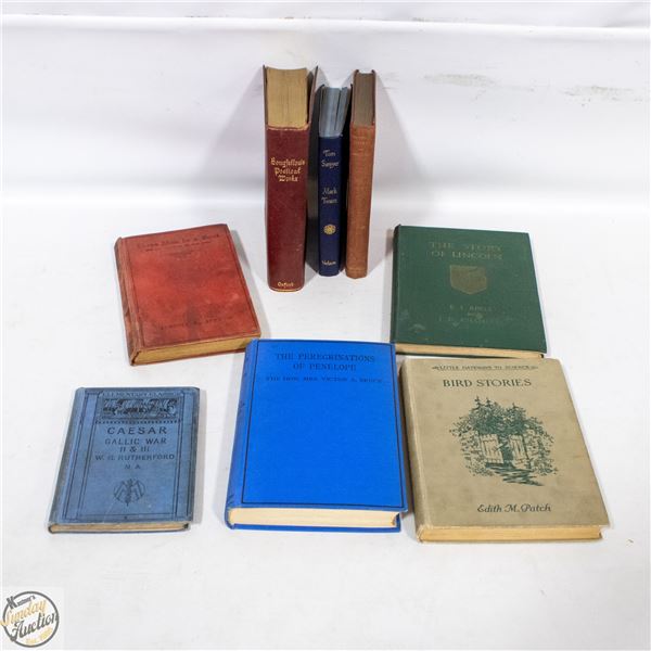 FLAT OF ASSORTED VINTAGE/ANTIQUE BOOKS