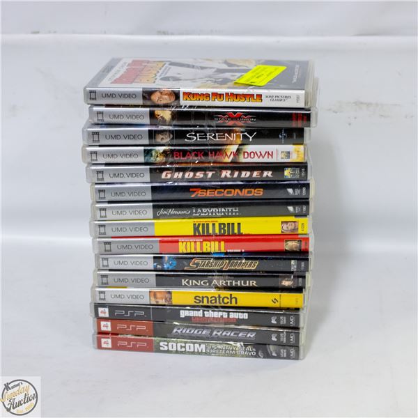 LOT OF 12 UMD VIDEO GAMES ASSORTMENT