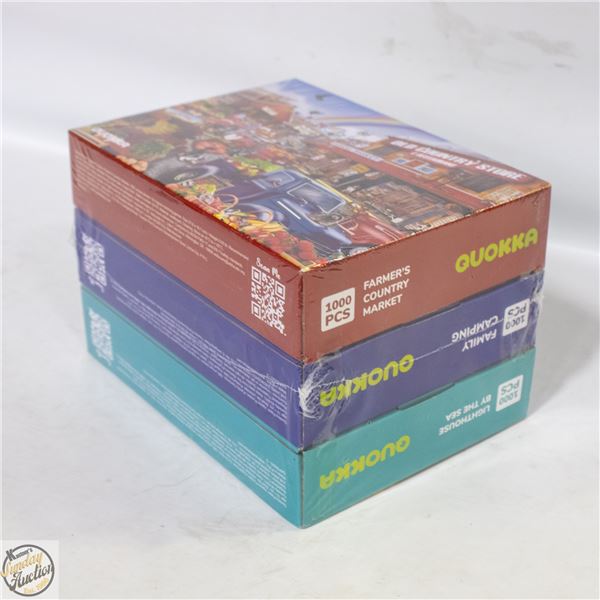 SEALED 3 QUOKKA 1000 PC PUZZLES