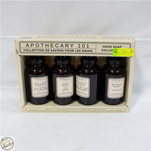 APOTHECARY 101 SET OF 4 HAND SOAP COLLECTION
