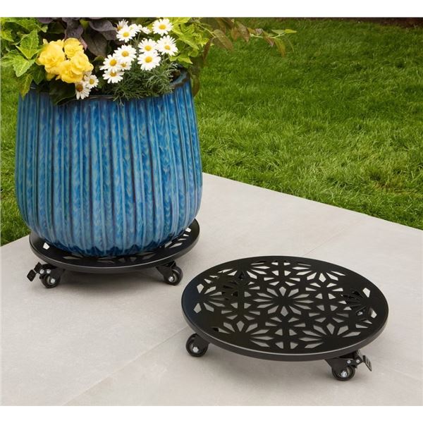 BRAND NEW 2 PACK OF PLANT CADDY ROLLERS FOR INSIDE