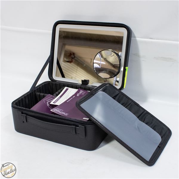 SHEFFIELD LABS TRAVEL VANITY CASE WITH LED MIRROR