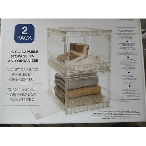 BRAND NEW STANDY 2 PACK STORAGE BIN ORGANIZERS
