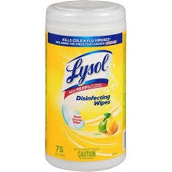 NEW 5 PACK OF LYSOL ADVANCED DISINFECTING WIPES