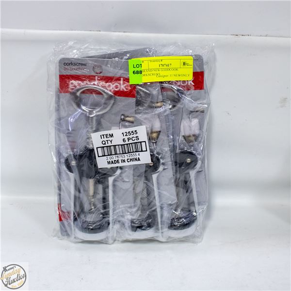 6 BRAND NEW GOODCOOK CORKSCREWS