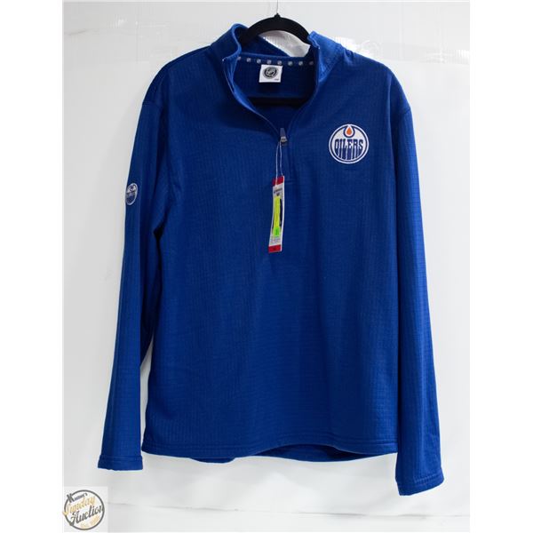 BRAND NEW NHL EDMONTON OILERS 1/4 ZIP SWEATER