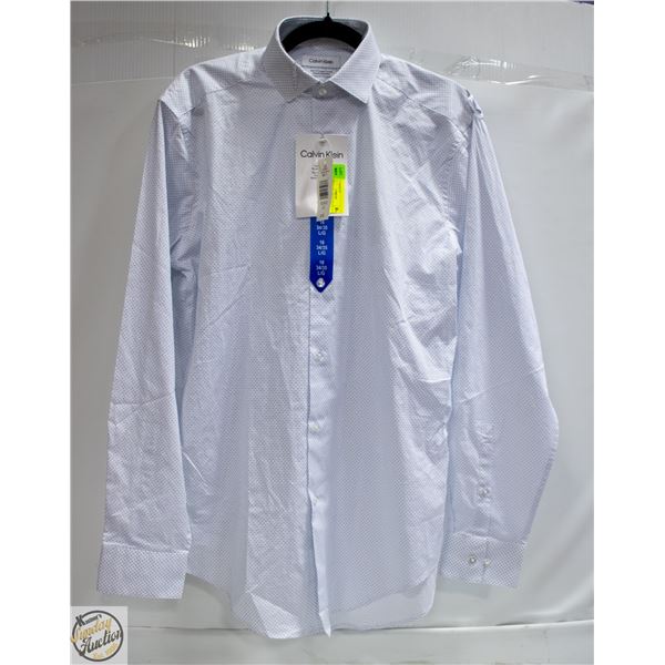 NEW MENS SZ LARGE CALVIN KLEIN DRESS SHIRT 16