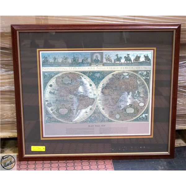 VINTAGE GOLD FOIL REPLICA MAP NOVA TOTIVIS TERRAUM