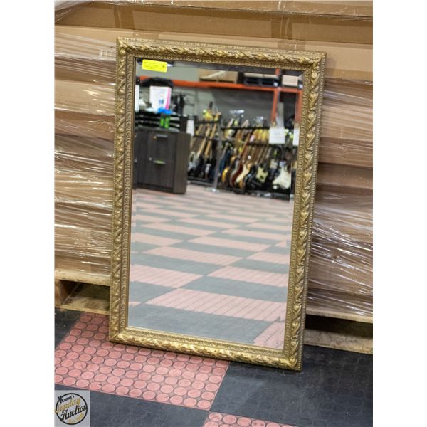 LARGE GOLD GILTED ORNATE FRAMED MIRROR