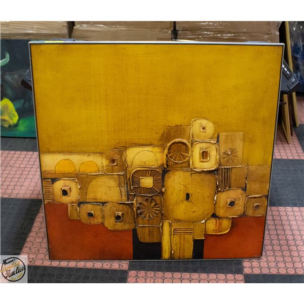 MID-CENTURY BRUTALIST  PAINTING NOT SIGNED
