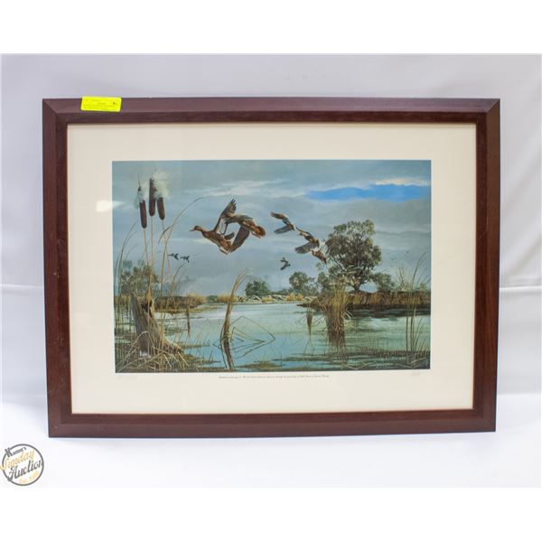 DUCKS UNLIMITED LAKE PRINT 1053/1600 SIGNED BILIKS