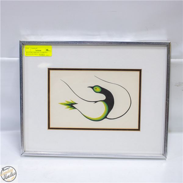 SOLITARY BIRD BY CLEMENCE WESCOUPE PRINT FRAMED
