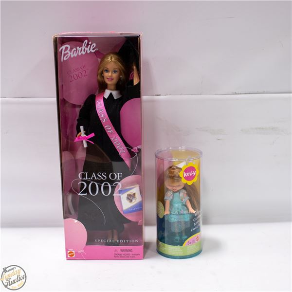 2 IN BOX BARBIE AND KELLY DOLLS. BARBIE 2002