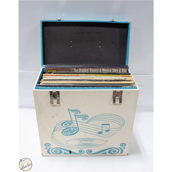 LOT OF 22 ROCK & COUNTRY RECORDS IN CASE