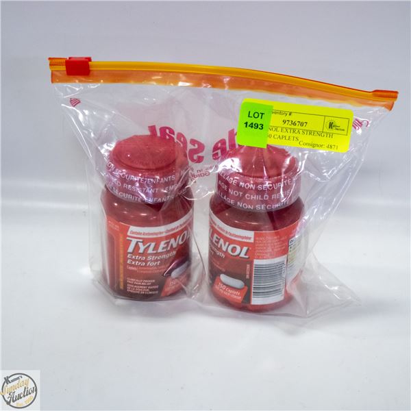 (2) TYLENOL EXTRA STRENGTH 500MG 150 CAPLETS