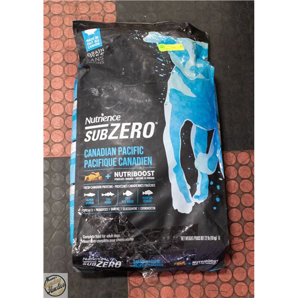 NUTRIENCE SUB ZERO DOG FOOD 22 LBS  BB. DEC 2027
