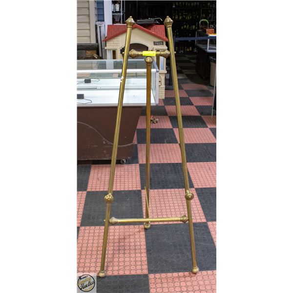 VINTAGE BRASS BAROQUE FLOOR EASEL