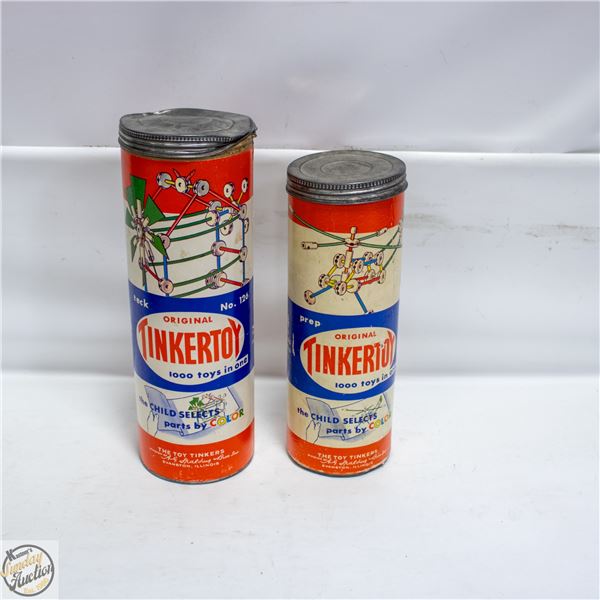 BOX OF VINTAGE TINKER TOYS