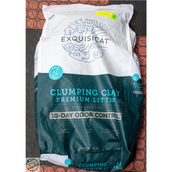 EXQUISICAT PREMIUM CAT LITTER 40 LBS W/ODOUR