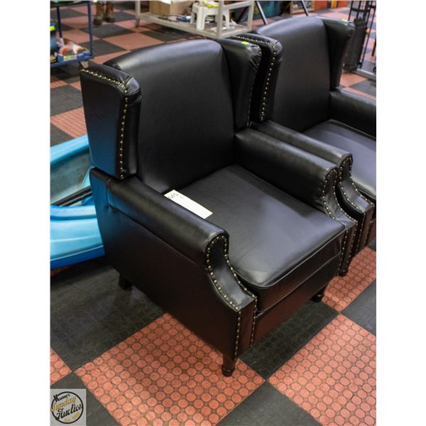 NEW DREAMS IDEA BLACK LEATHERETTE ARM CHAIR