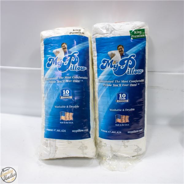 2 UNOPENED KING SZ MY PILLOWS