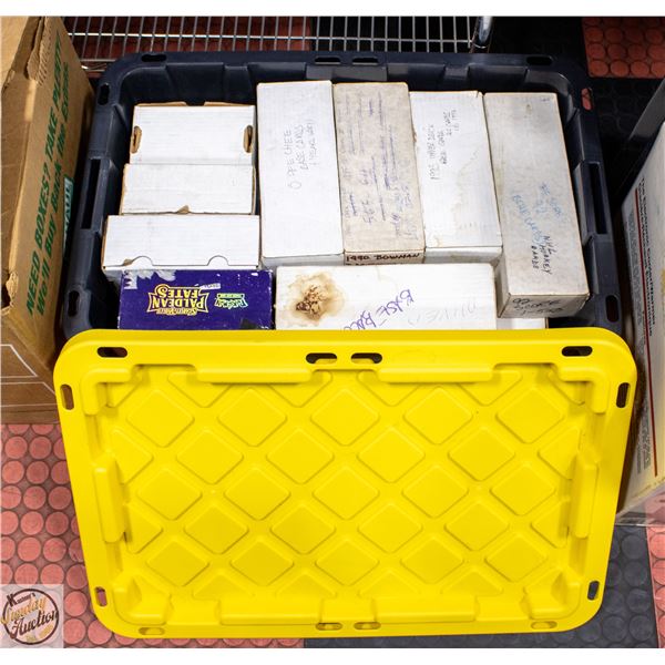 LARGE LOT OF HOCKEY CARDS SETS & TOTE