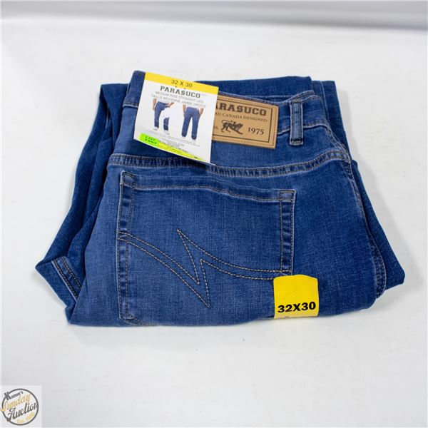 NEW MENS SZ 32 X 30 PARASUCO MEDIUM RISE STRAIGHT