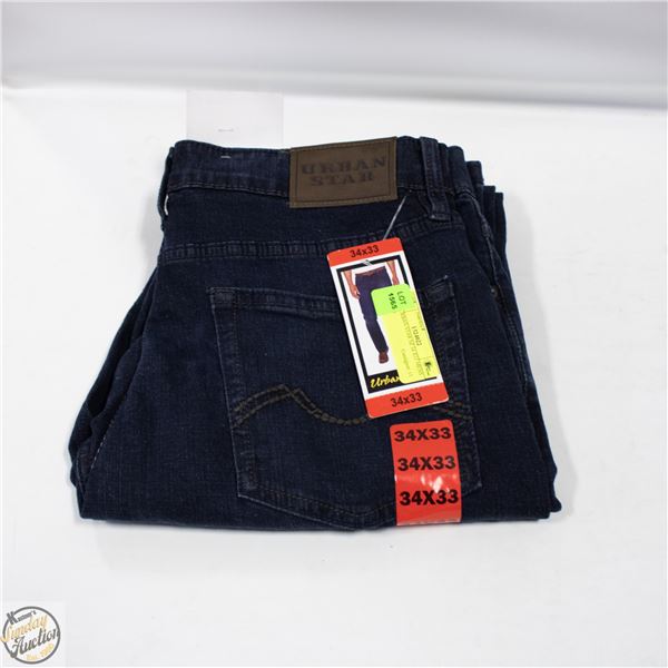 NEW URBAN STAR SZ 34 X33 MENS JEANS