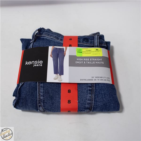 NEW WOMENS SZ 8 KENSIE JEANS - HIGH RISE STRAIGHT