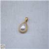 Image 1 : GOLD PLATED SYNTHETIC PEARL PENDANT WITH CUBIC