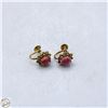 Image 1 : ARTIFICIAL EARRINGS WITH PINK/RED PLASTIC STONE